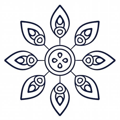 500x500 simple mandala simple mandala simple mandala, rock painting