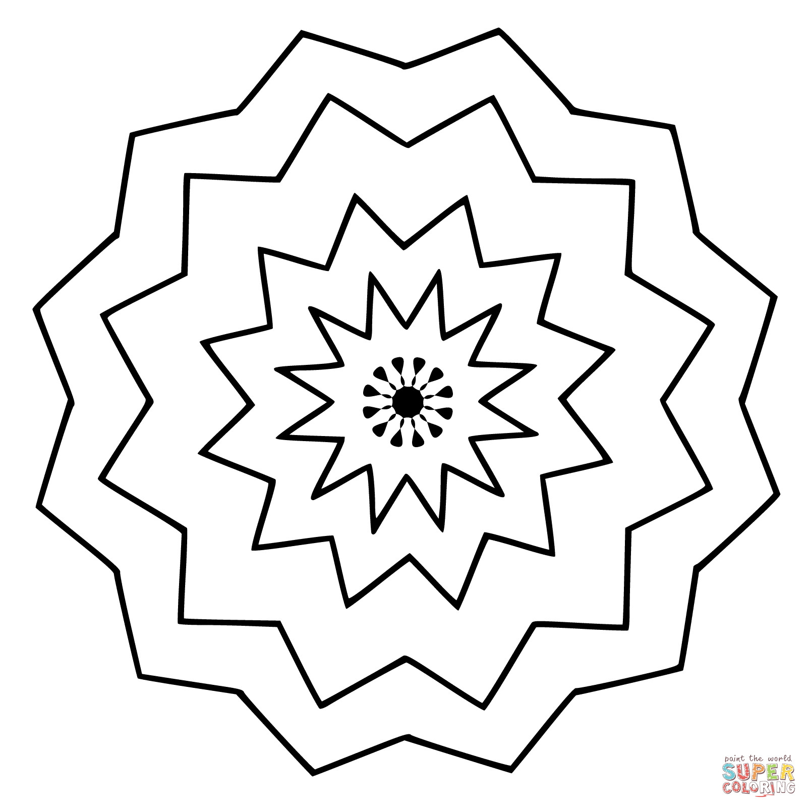 1600x1601 Mandala Coloring Sheets Easy