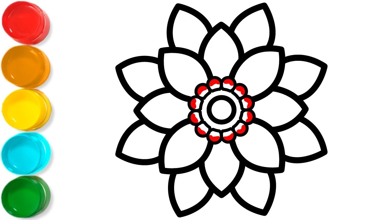 1280x720 Mandala Coloring Book And Painting For Toddlers And Drawing