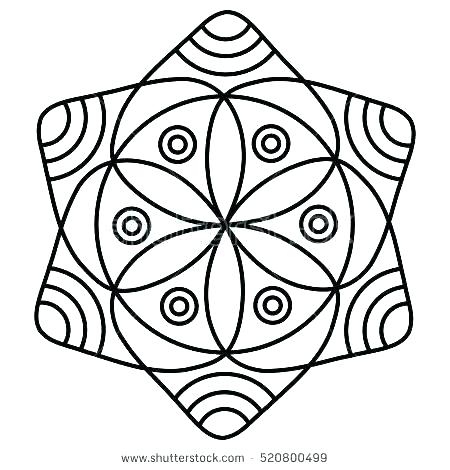 450x470 Easy Flower Mandala Coloring Pages Coloring Pages For Adults