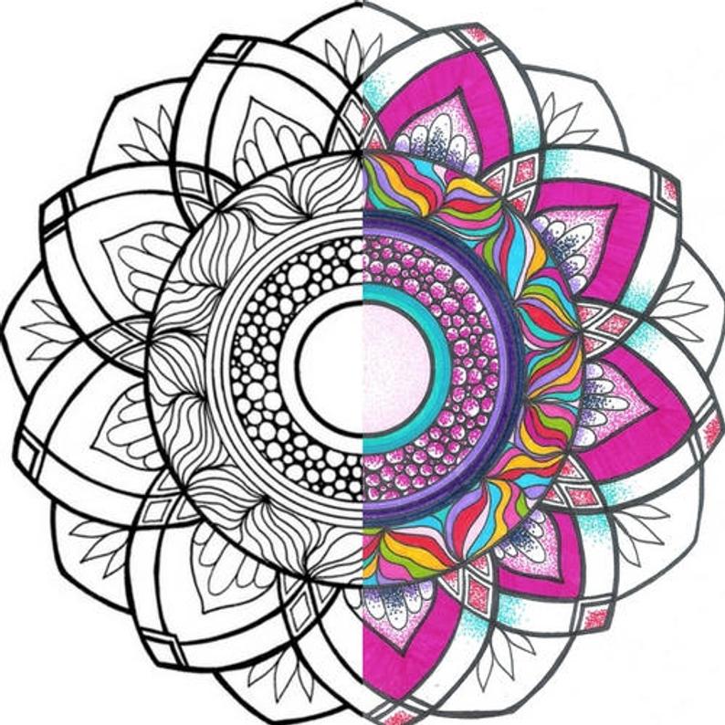 794x794 Zen Mandala Flower Pdf Coloring