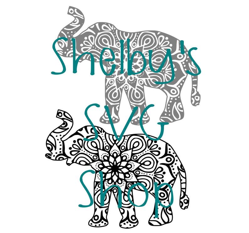 794x743 Elephant Mandala Etsy