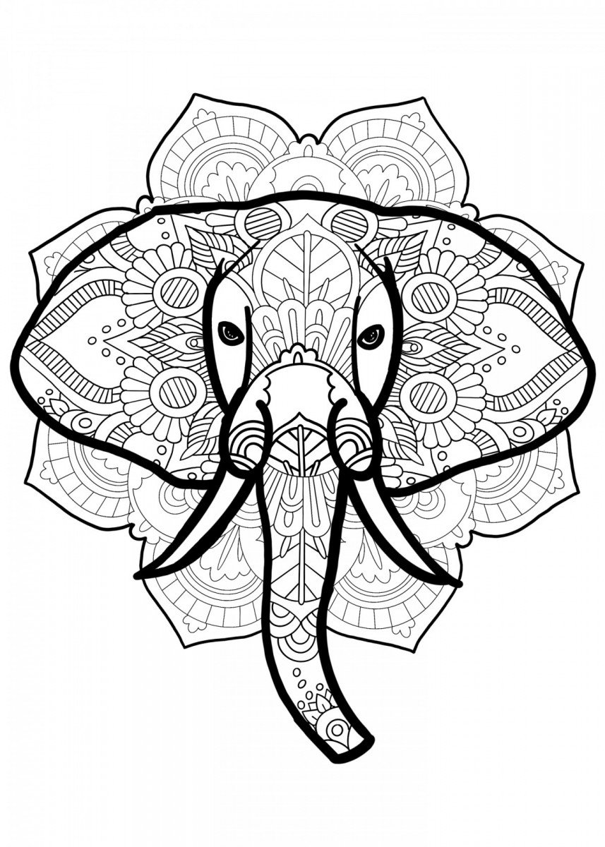 Mandala Elephant Drawing | Free download on ClipArtMag