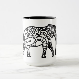 307x307 Mandala Elephant Coffee Travel Mugs Zazzle Ca