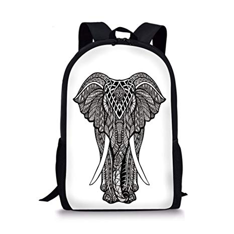 466x466 Iprint School Bags Elephant Mandala,tribal Mehndi