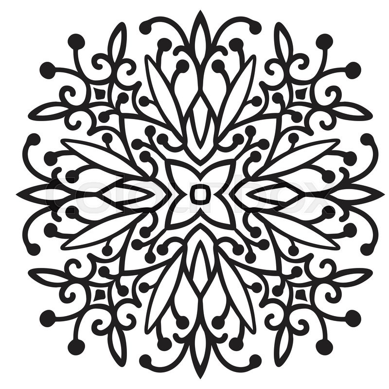 800x800 Hand Drawing Zentangle Element Black Stock Vector Colourbox