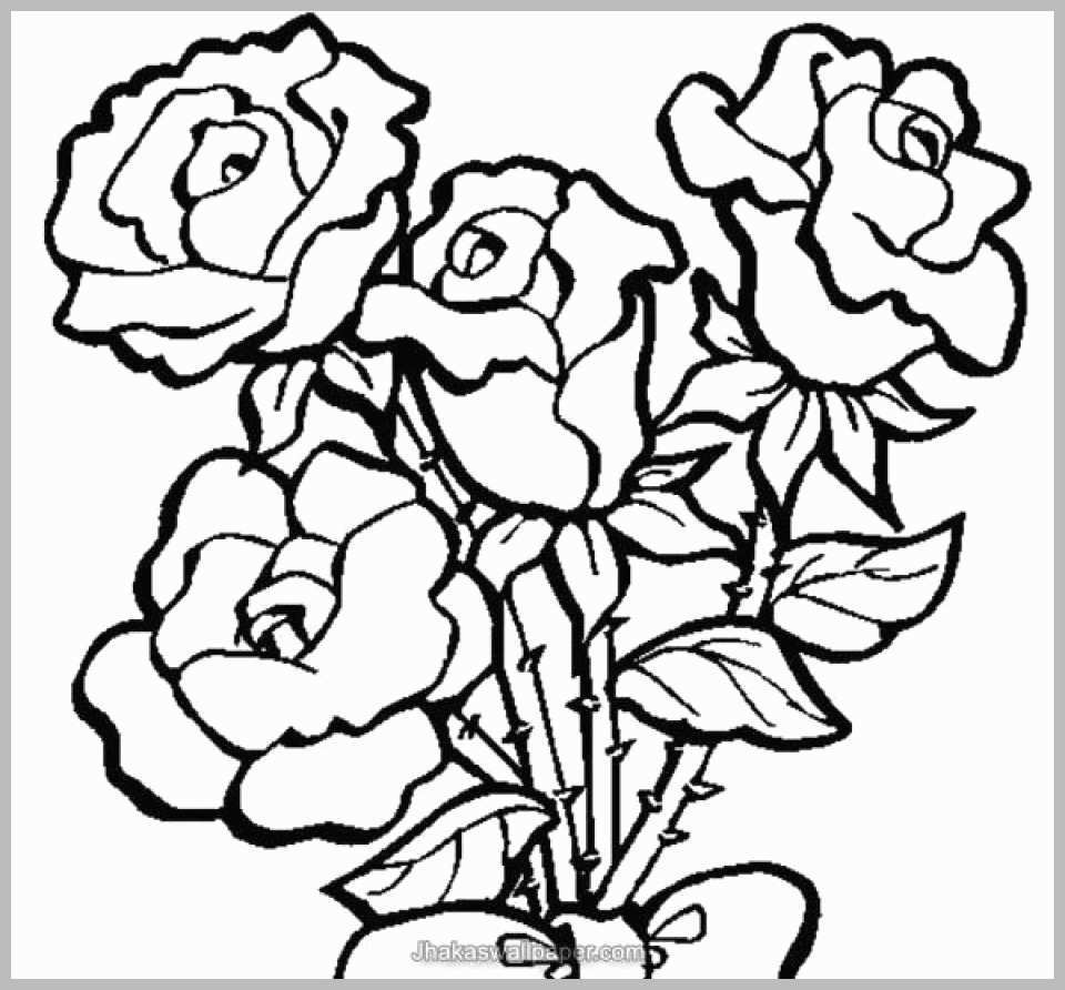 960x892 Rose Coloring Pages Images Mandalamy Colouring Easy Flower