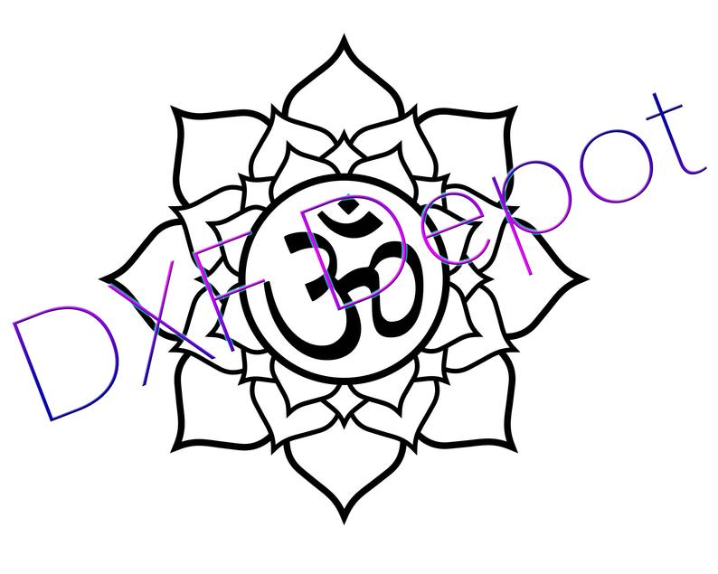 794x635 Lotus Flower Om Symbol Dxf Format Cnc Cutting Vector Etsy
