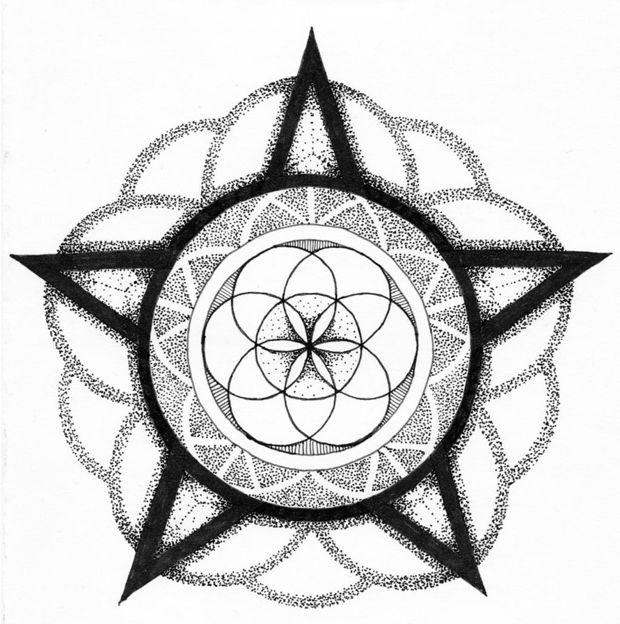 891x897 Seed Of Life Mandala Tattoo Design