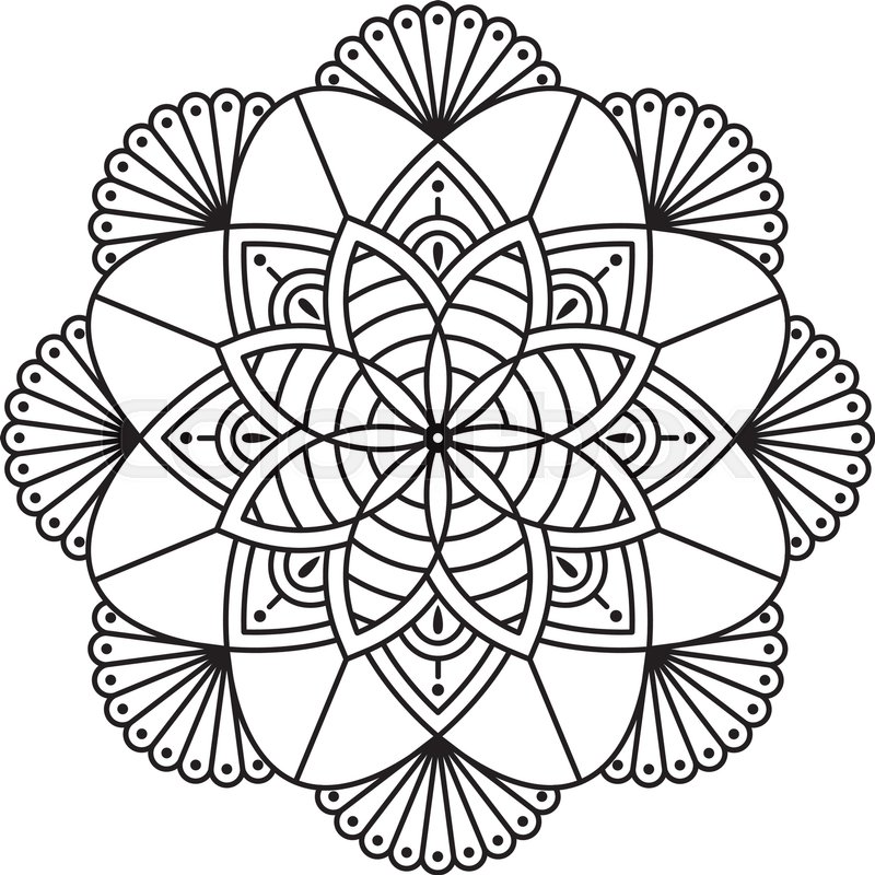 800x800 Beautiful Mandala Tattoo, Decorative Stock Vector Colourbox