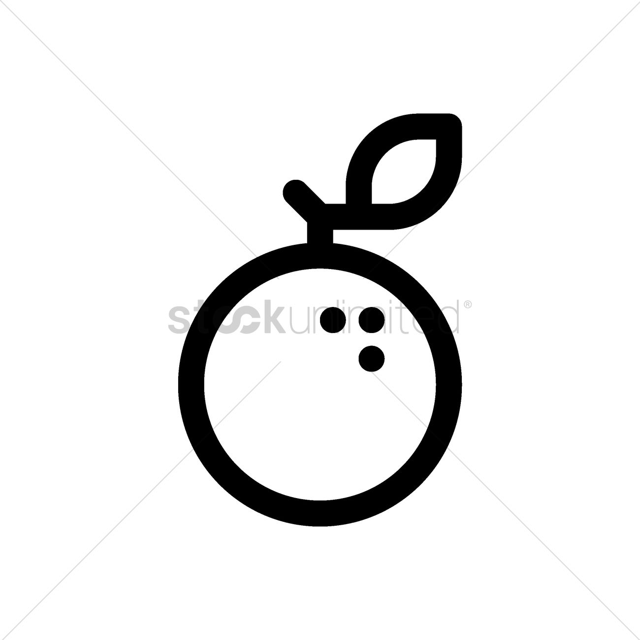 1300x1299 Mandarin Orange Icon Vector Image
