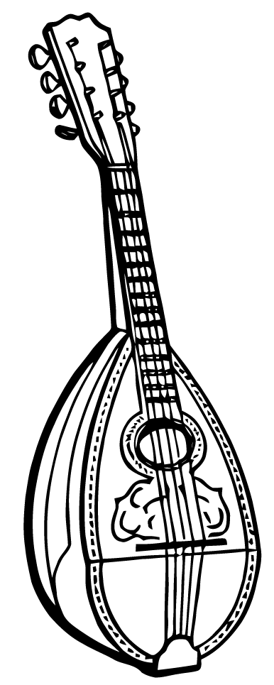 386x965 mandolin drawing free download