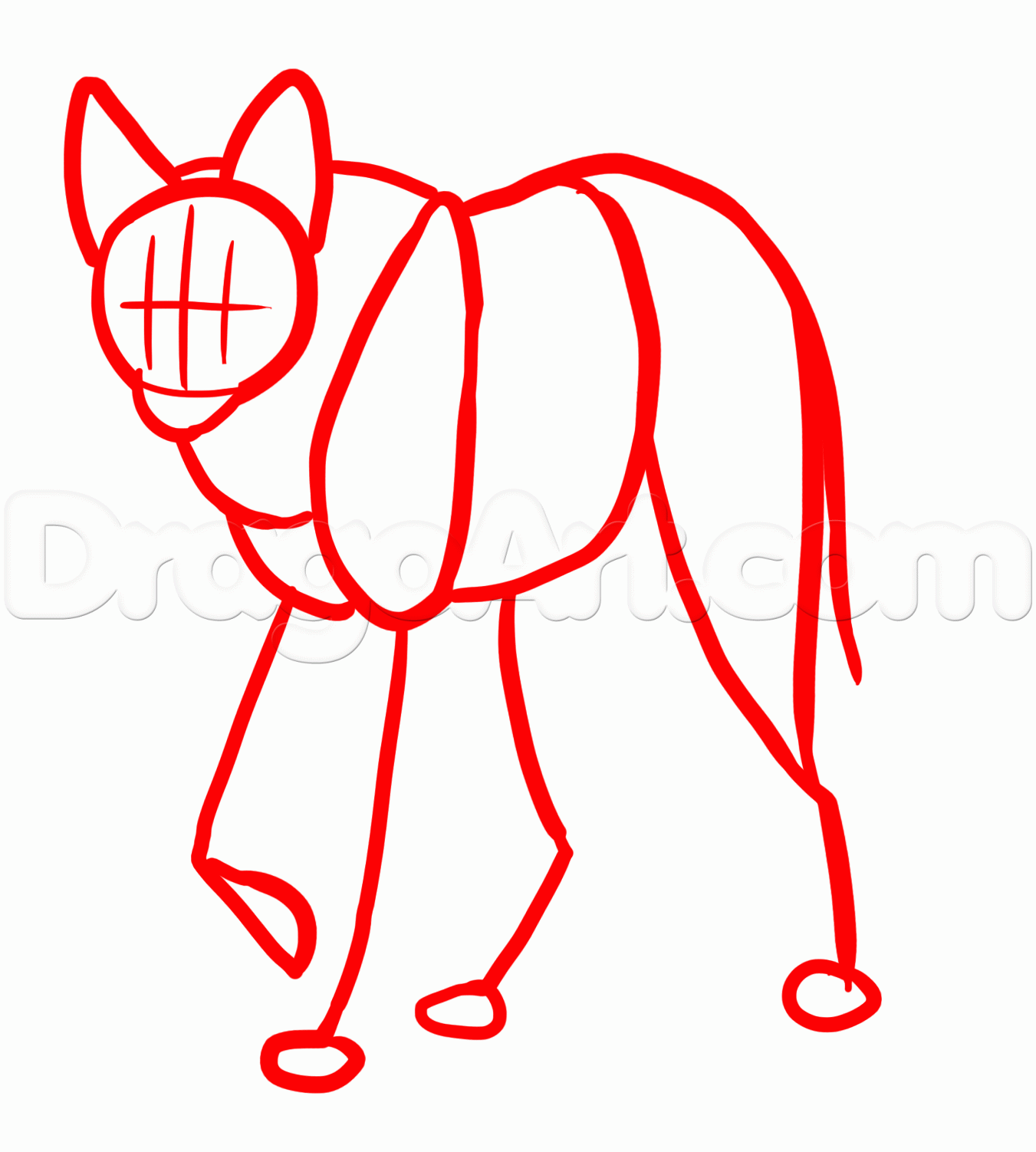 1351x1502 How To Draw Maned Wolves, Step