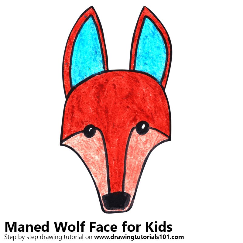 800x800 Learn How To Draw A Maned Wolf Face For Kids