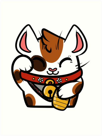 413x549 Maneki Neko Art Prints