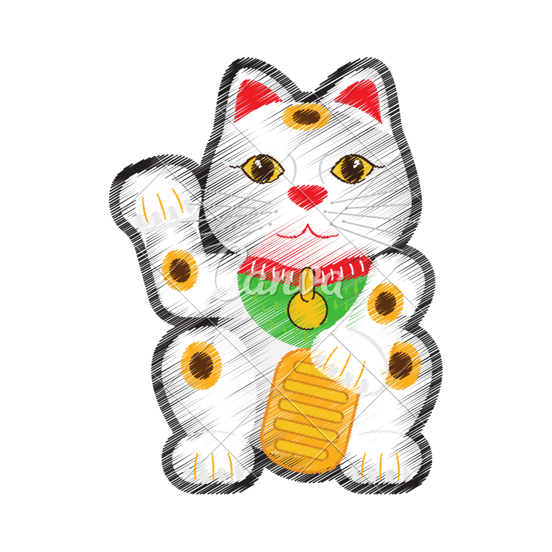 800x800 Maneki Neko Lucky Cat