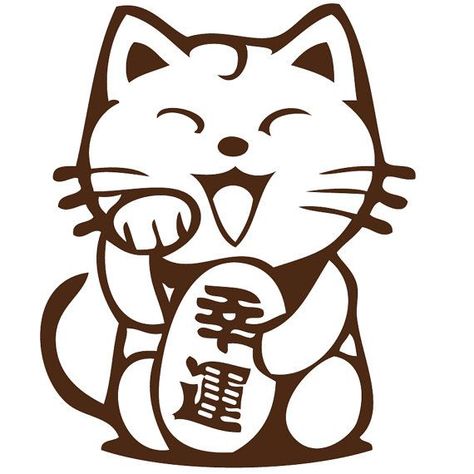 474x474 Maneki Neko Line Drawing