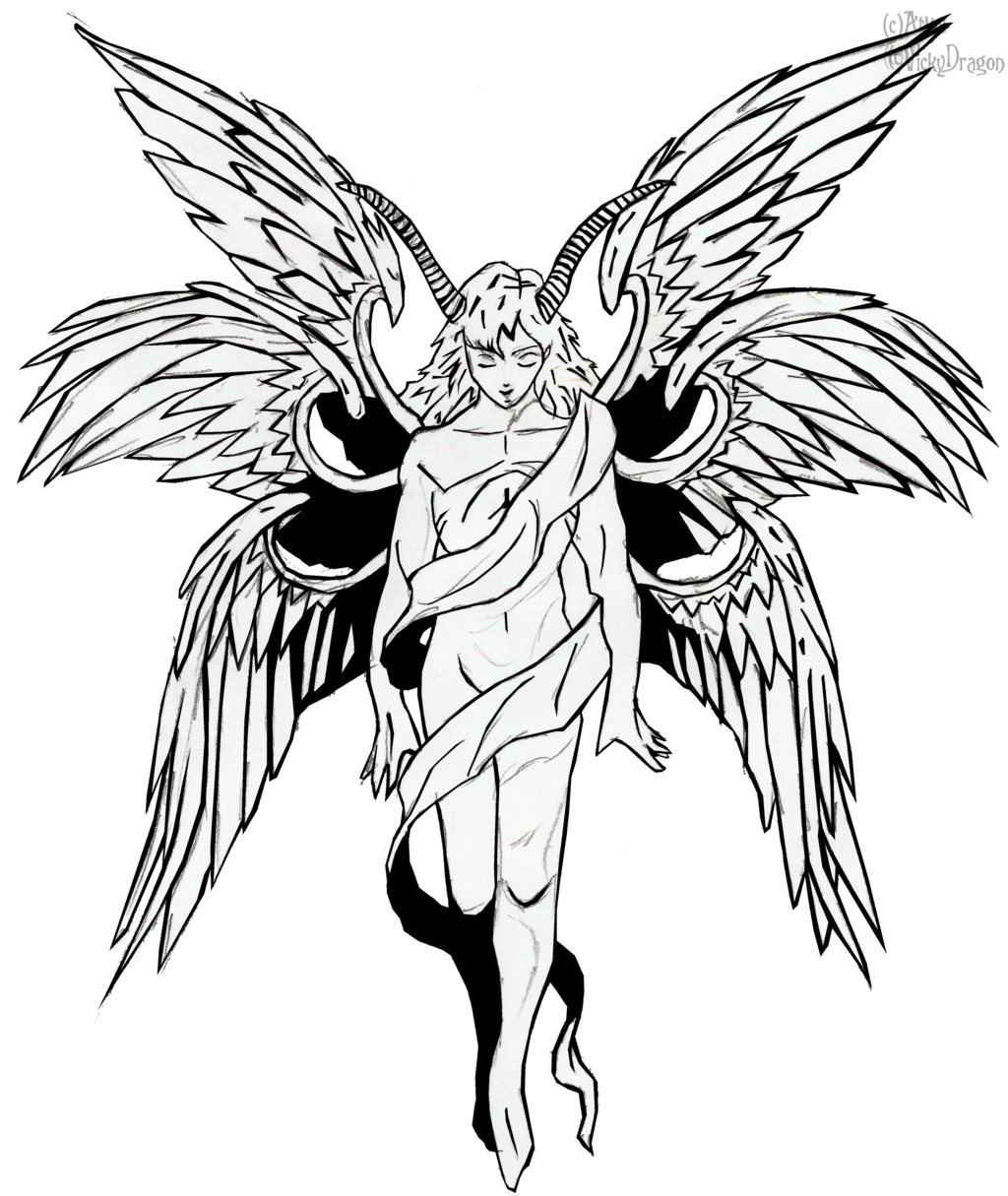 1024x1215 Collection Of Free Angel Drawing Traditional Download On Ui Ex