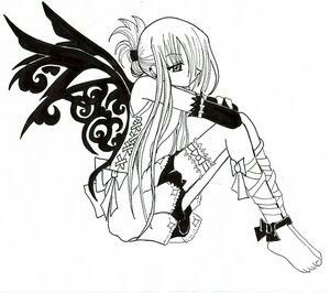 300x266 Manga Fairy Drawings, Anime Devil