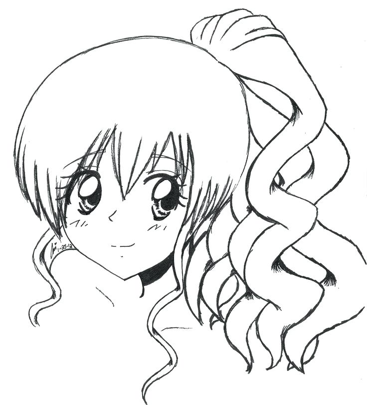 736x812 How To Draw An Easy Anime Girl How To Draw Anime Girl Step Easy