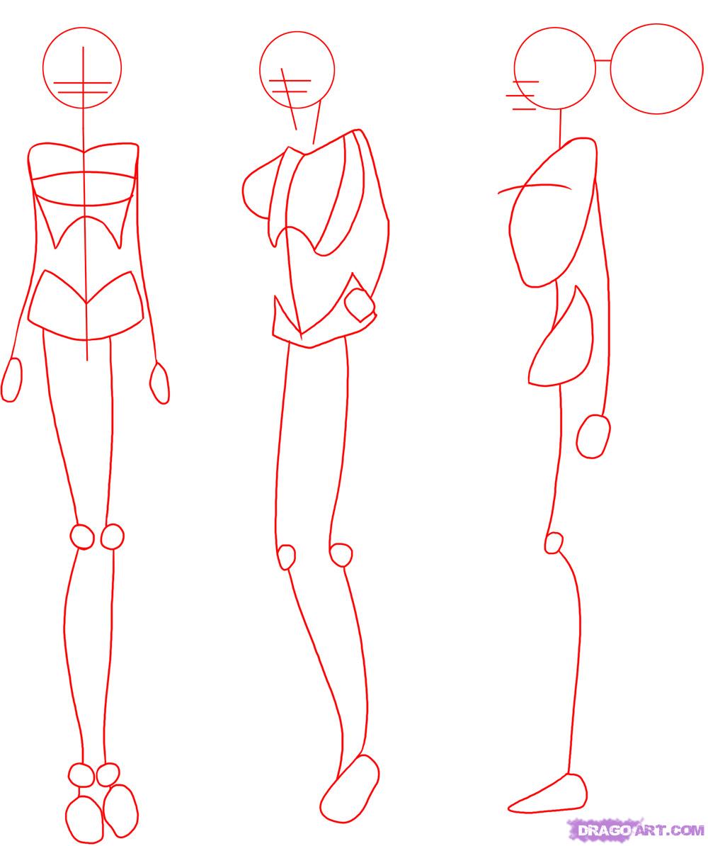 1000x1194 How To Draw Manga Bodies, Step