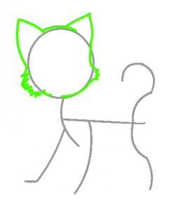 268x302 How To Draw A Manga Cat, Step