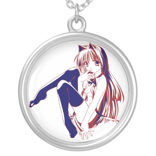540x540 Manga Neko Catgirl Pinup Girl Looselybasedon Silver Plated