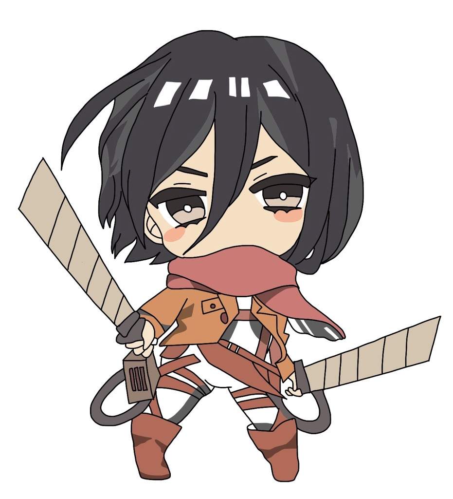 931x1024 mikasa chibi drawing ^