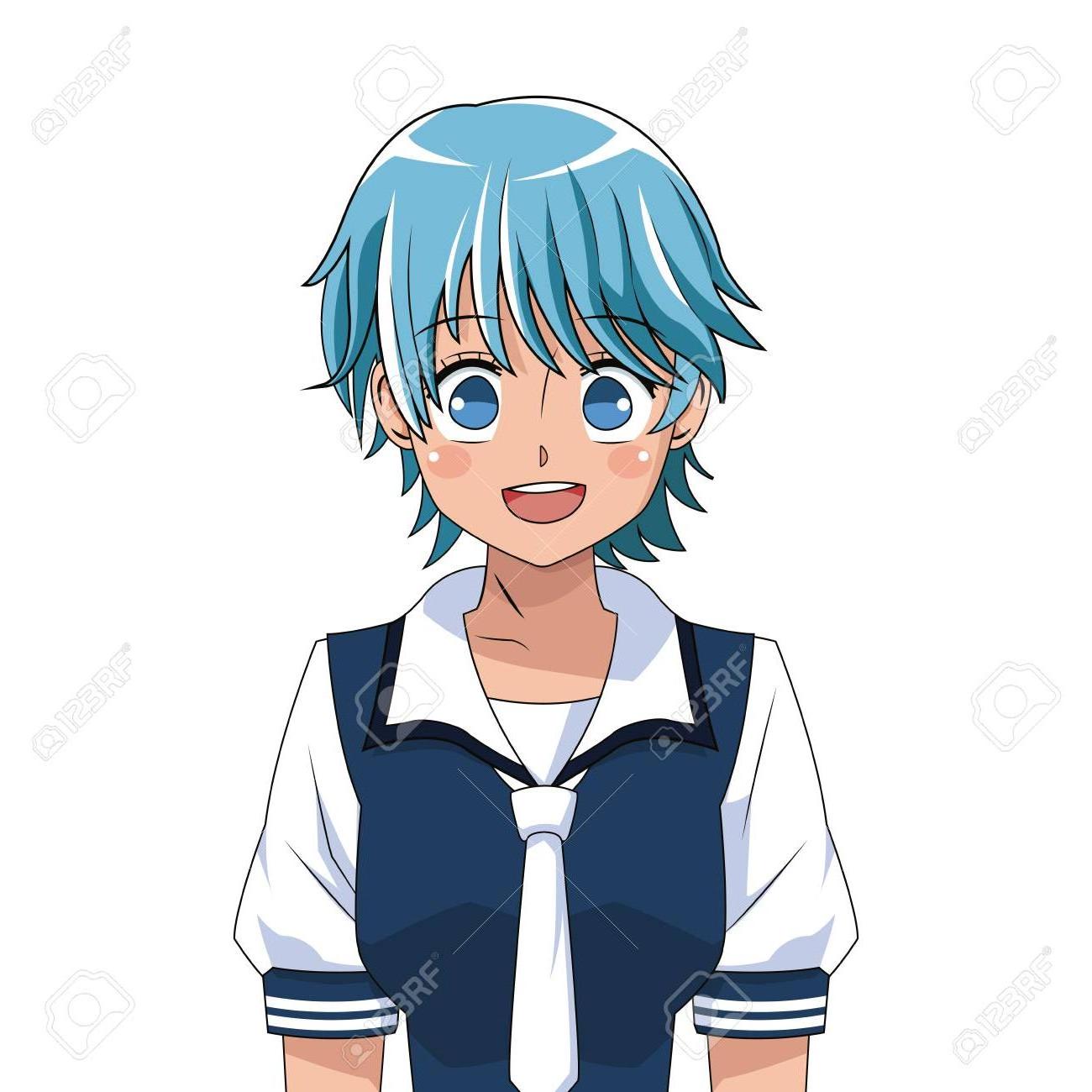 1300x1300 Hd Drawings Of Anime Characters Vector Drawing Free Vector Art