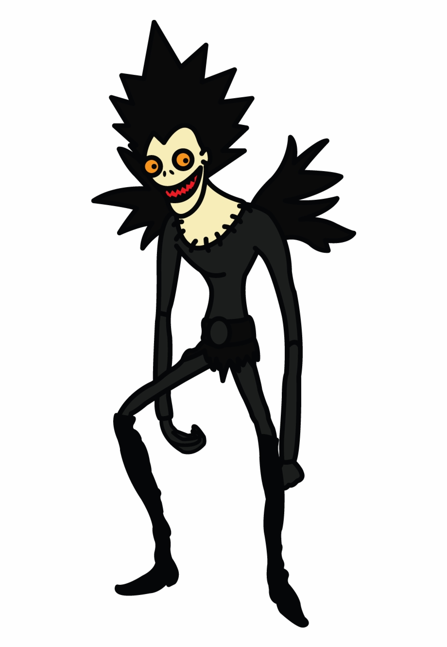 920x1331 how to draw ryuk from death note, manga, easy step