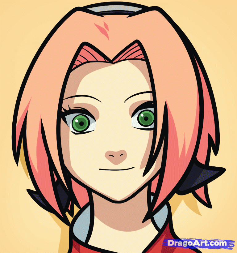 768x818 How To Draw Sakura Easy, Step