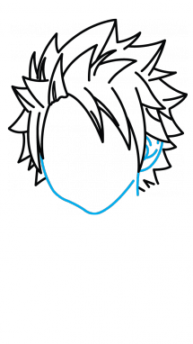 215x382 How To Draw Natsu, Fairy Tail, Anime, Easy Step