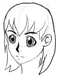 203x272 how to draw manga anime heads faces in three quarters view