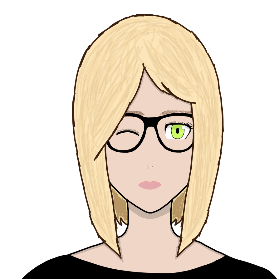 894x894 Simple Manga Girl Drawing