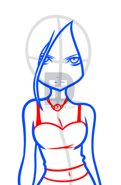 473x720 How To Draw A Manga Goth Girl, Step