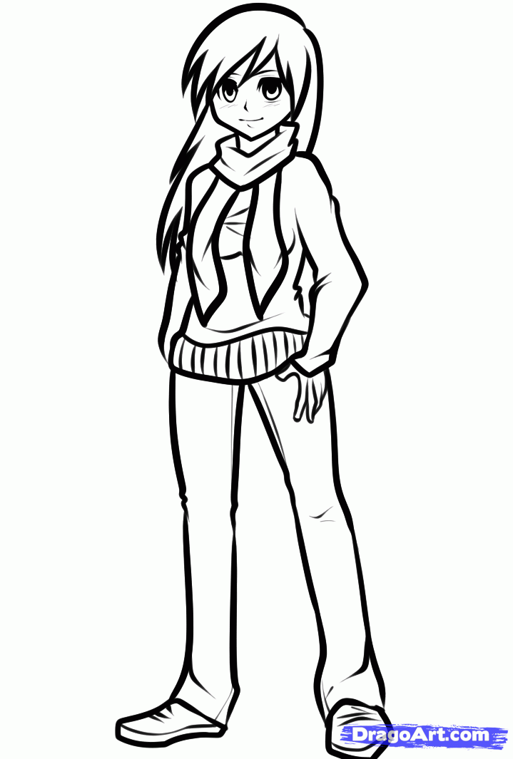 719x1065 New How To Draw A Manga Girl Body Step