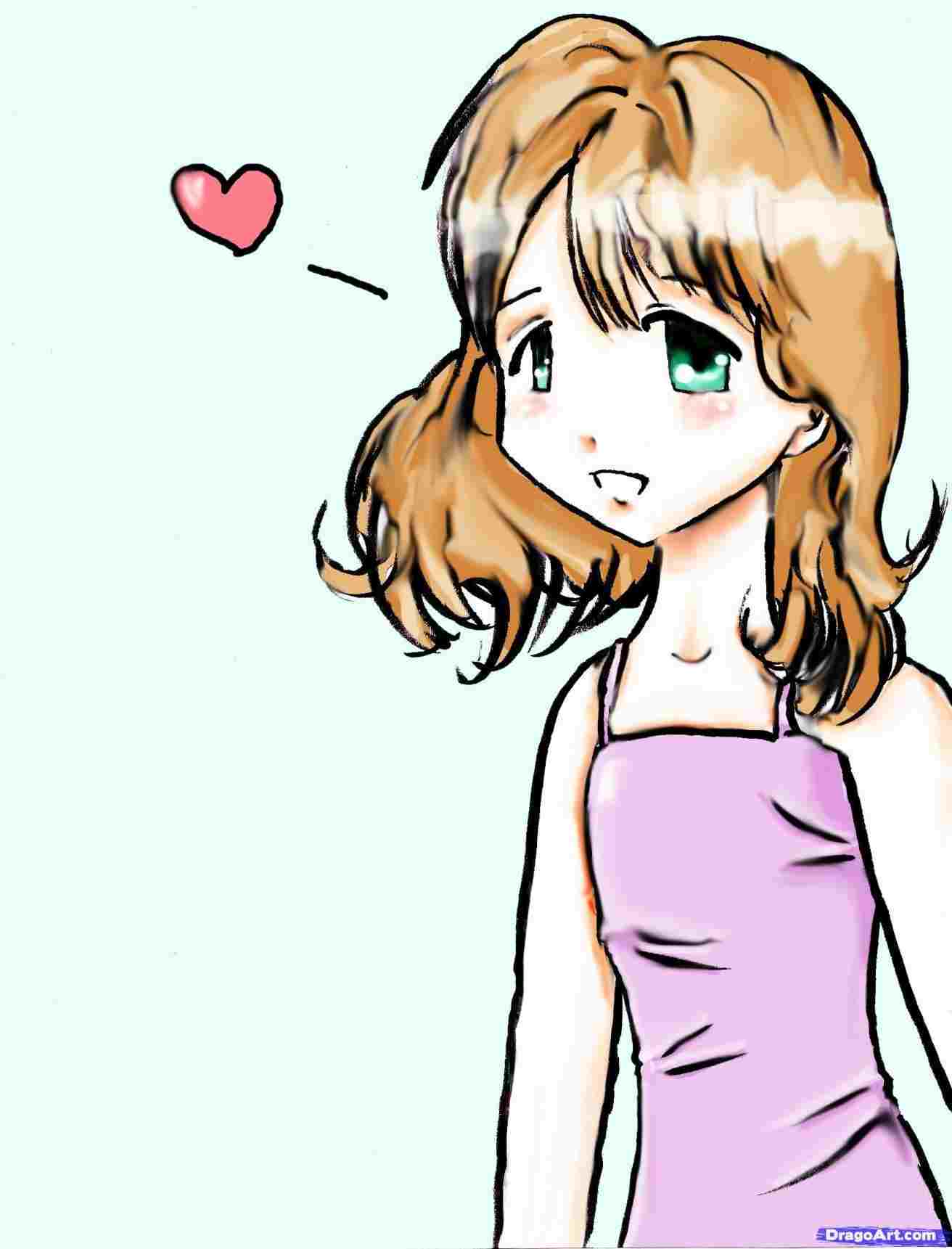 1312x1721 How To Draw A Simple Manga Girl