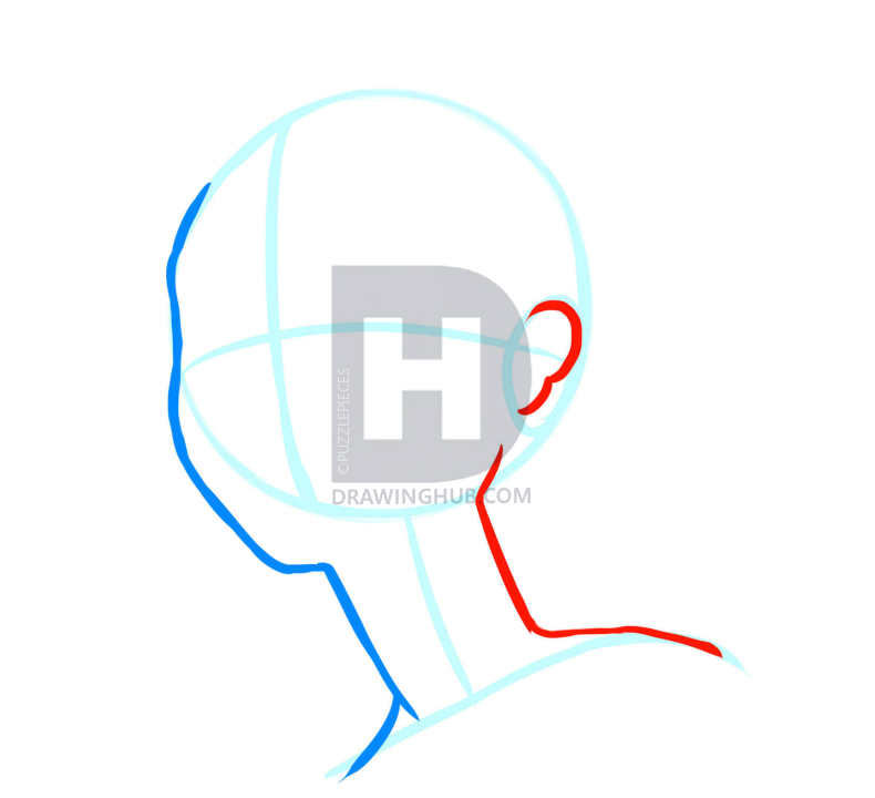 790x720 How To Draw Manga Heads, Step