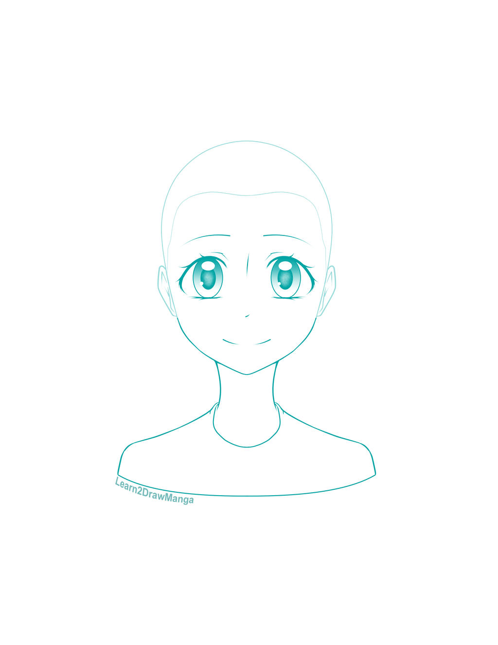 1024x1326 Manga Girl Head Template