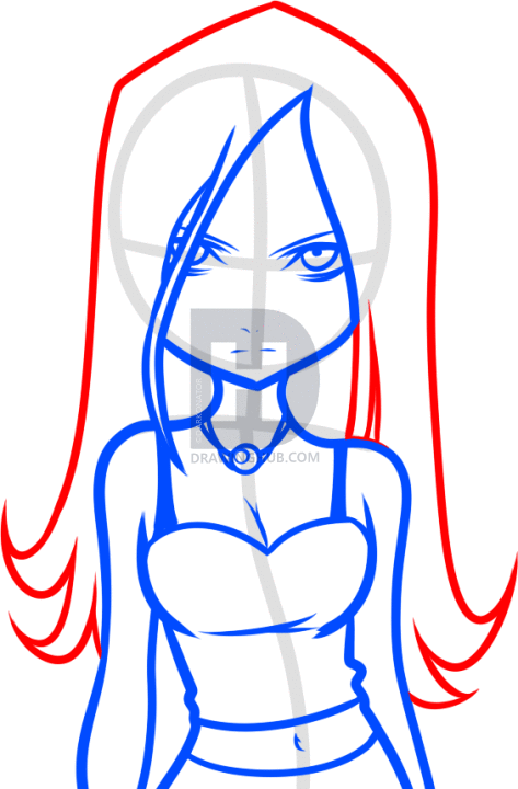 473x720 How To Draw A Manga Goth Girl, Step