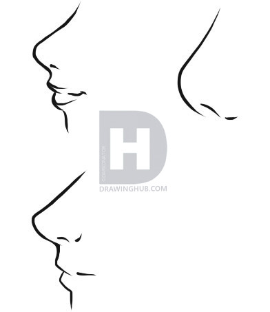 392x453 How To Draw Anime Noses, Step