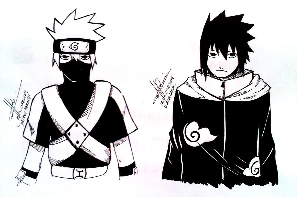 1024x680 fan artmanga style kakashi and sasuke