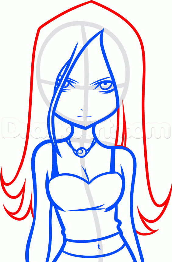 565x860 How To Draw A Manga Goth Girl, Step