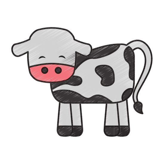 550x550 Drawing Cow Character Transparent Png Clipart Free Download