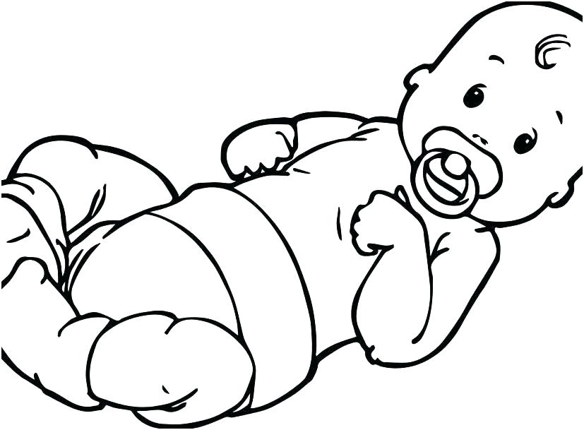 827x609 Baby Jesus In Manger Coloring