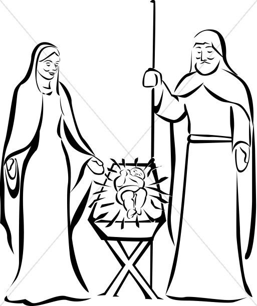 513x612 beside the manger in black and white manger clipart