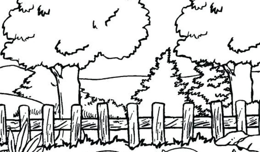 1024x600 Christmas Scene Drawing