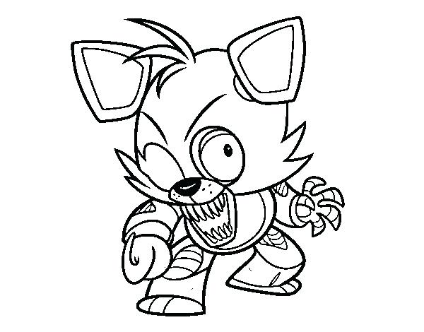 600x470 Foxy Coloring Sheet Fnaf Pages And Mangle