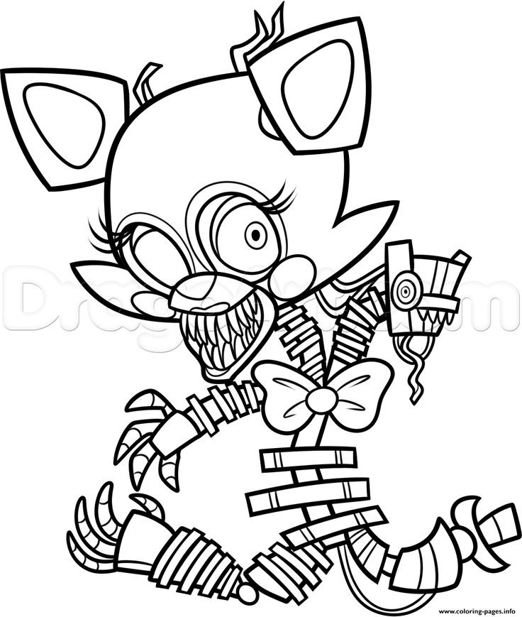 736x869 Luxury Fnaf Coloring Pages Mangle