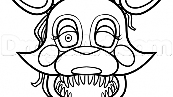 585x329 Mangle Coloring Pages Wish Foxy And Best Of Fnaf Golden Freddy